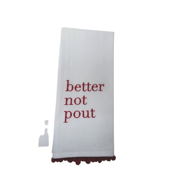 Holiday Kitchen Towel Set with Spoon Rest and Potholder Better Not Pout - Picture 3 of 3